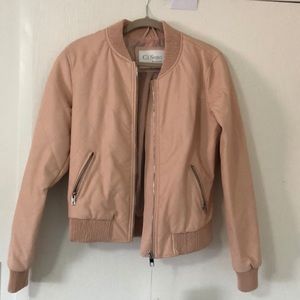 Pale pink leather jacket